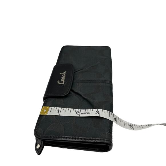 COACH Black Signature Canvas Ashley Wallet - Picture 10 of 10